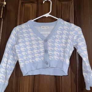 SHEIN Blue and White Women's Sweater